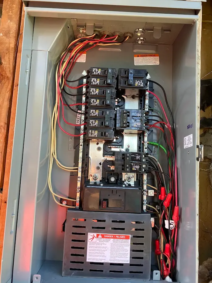 BlueWest Electric breaker panel interior with organized branch wiring